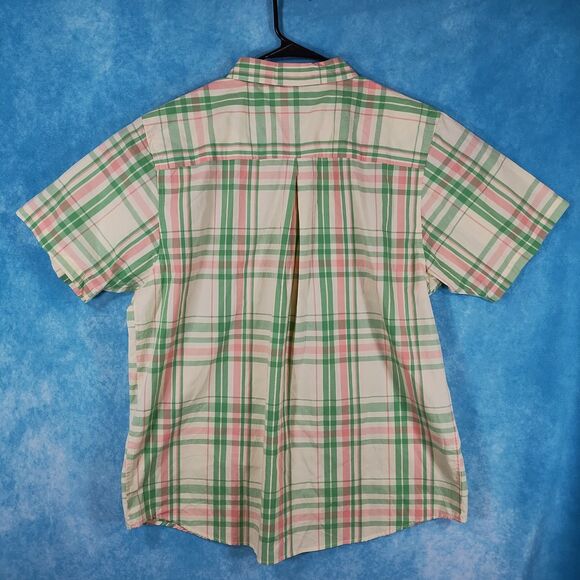 LRG Lifted Research Group NWT Mens Plaid Shirt, White Pink Green, Size XXL (2XL) - Picture 2 of 4